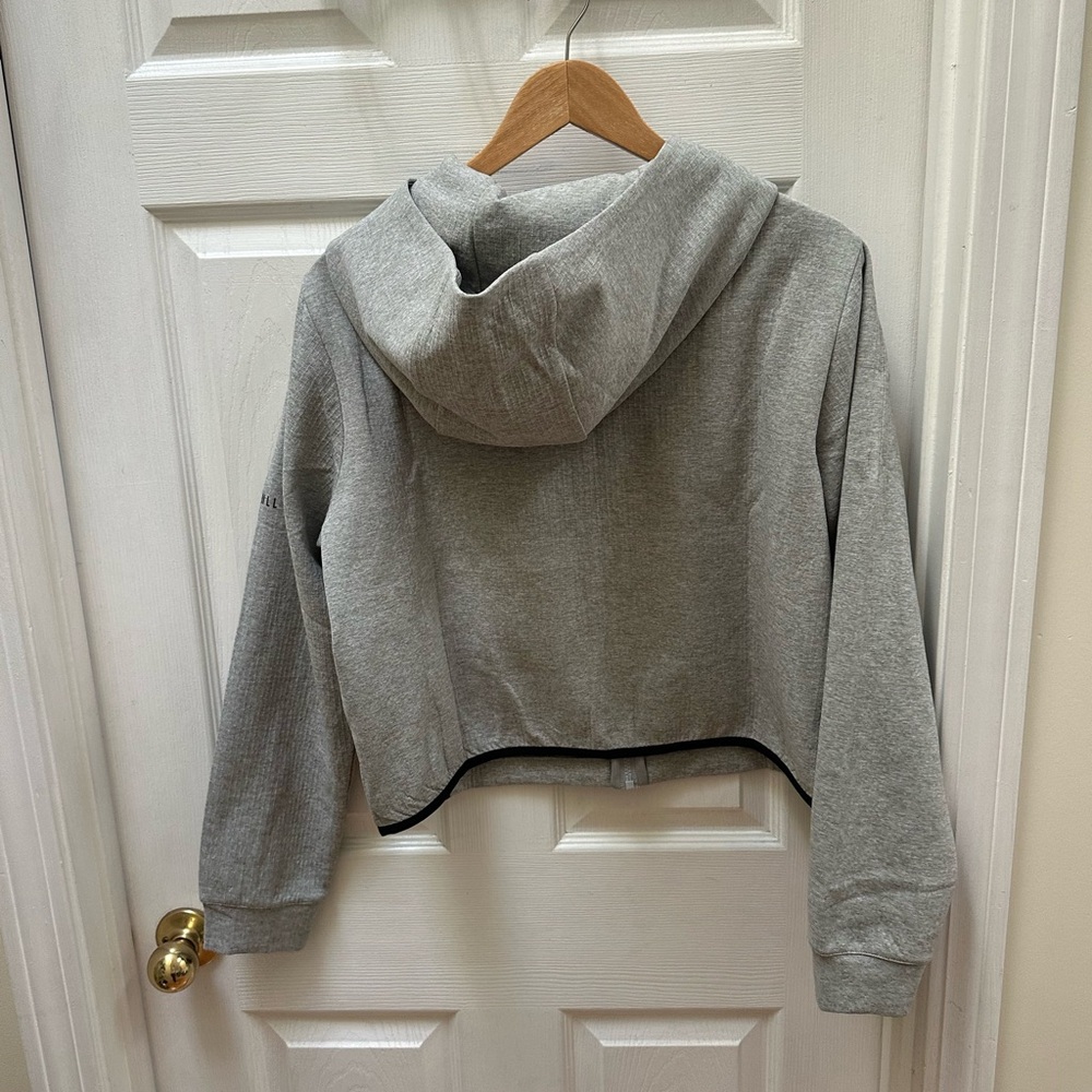 NOBULL Women's Drive Heather Gray Pullover Hoodie zip sweatshirt L Large - Picture 9 of 9